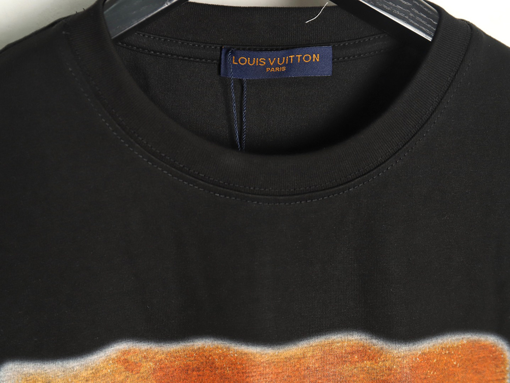 Louis Vuitton World Map Art Print Rhinestone Short Sleeve T-Shirt TSK1