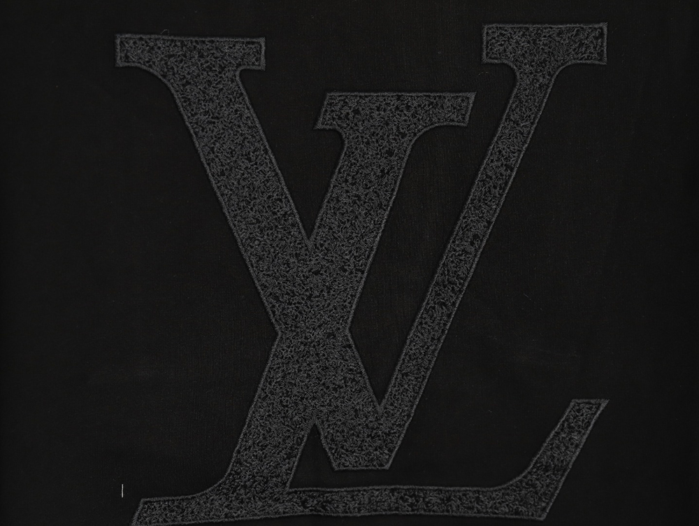 Louis Vuitton dark pattern large logo embroidered short sleeve T-shirt TSK1