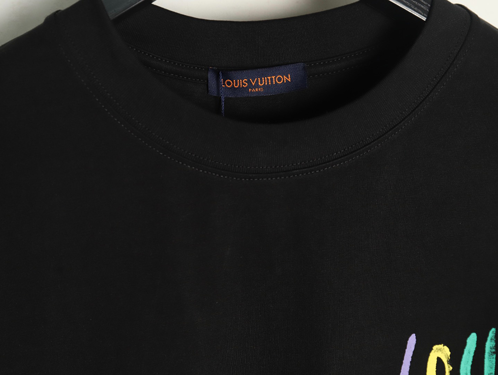 Louis Vuitton hand-painted colorful logo graffiti short-sleeved T-shirt TSK1