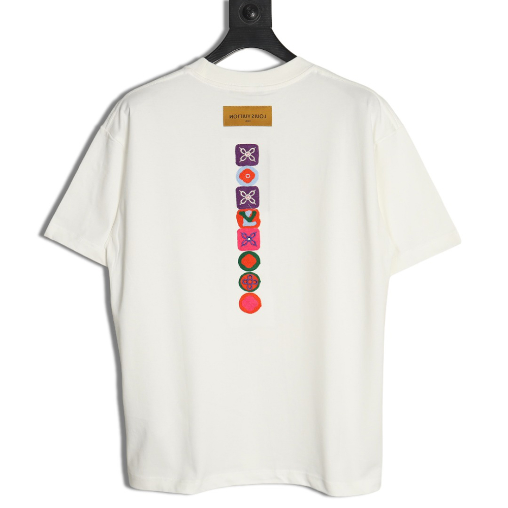 Louis Vuitton four-leaf clover logo embroidered short-sleeved T-shirt