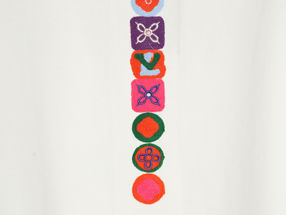 Louis Vuitton four-leaf clover logo embroidered short-sleeved T-shirt