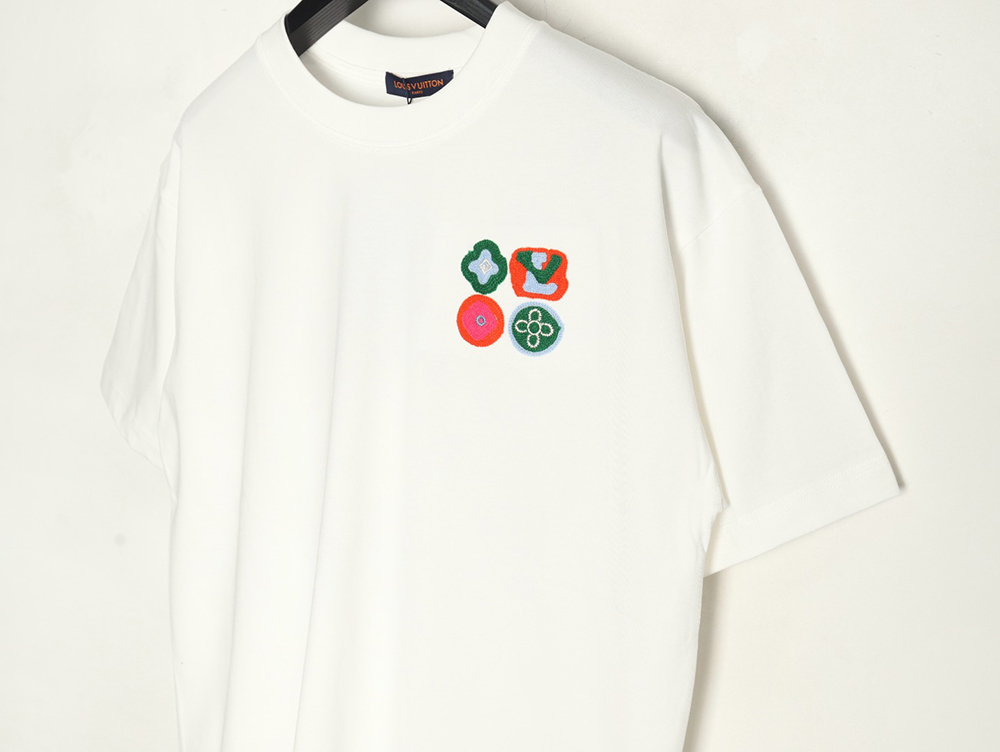 Louis Vuitton four-leaf clover logo embroidered short-sleeved T-shirt