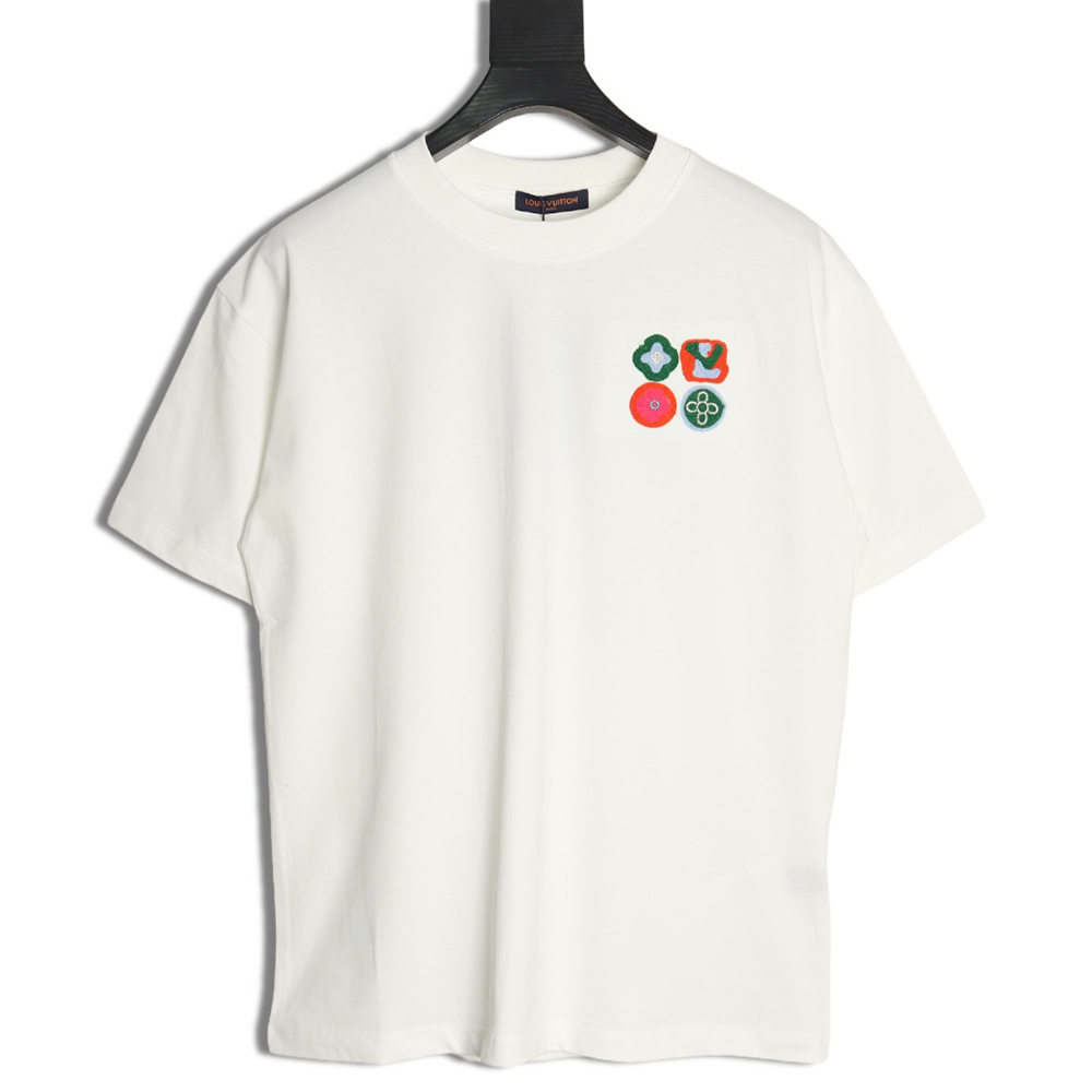 Louis Vuitton four-leaf clover logo embroidered short-sleeved T-shirt