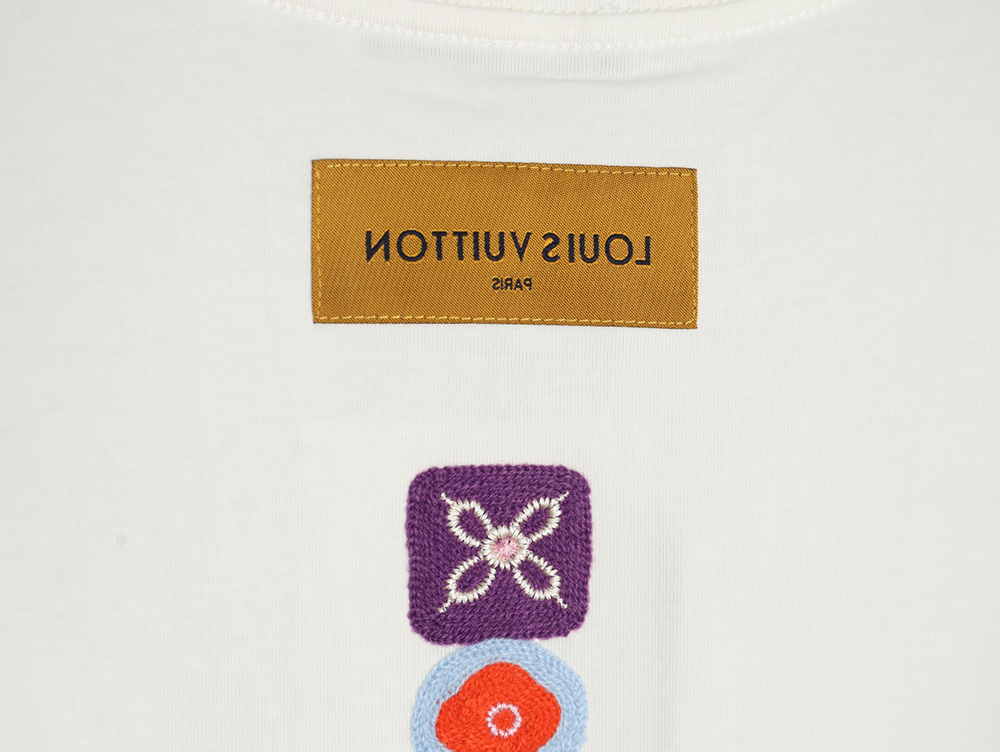 Louis Vuitton four-leaf clover logo embroidered short-sleeved T-shirt