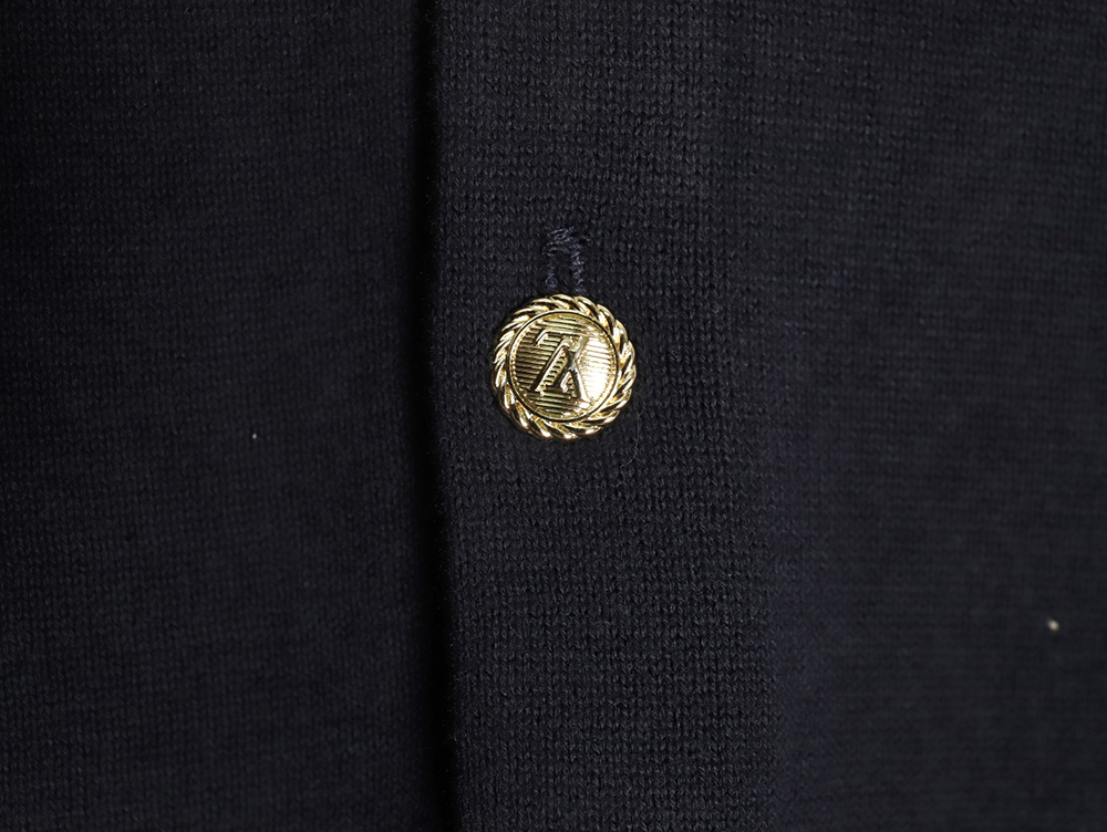 Louis Vuitton America's Cup Collection Gold Button Knitted Polo Short Sleeve