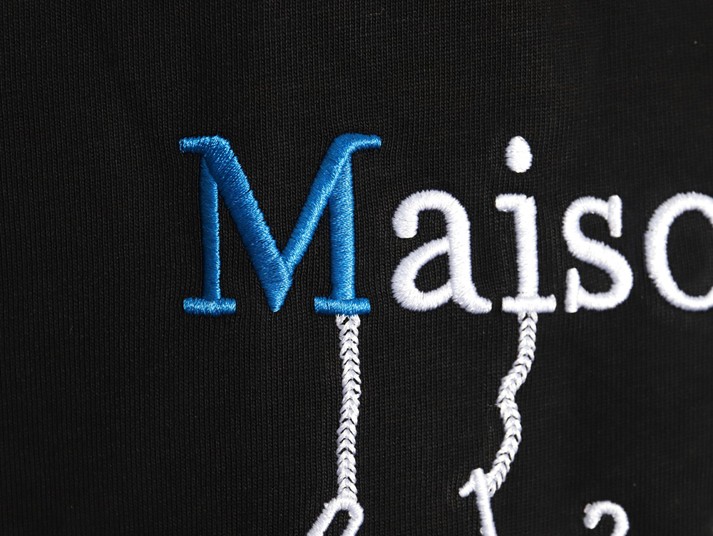 Maison Margiela geometric numbers embroidered short-sleeved T-shirt TSK2