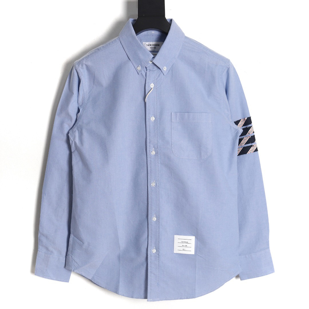 Thom Browne Oxford Classic Cuff Tricolor Long Sleeve Shirt TSK1