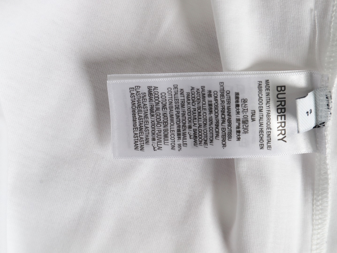 Burberry lettering logo print crew neck short sleeves