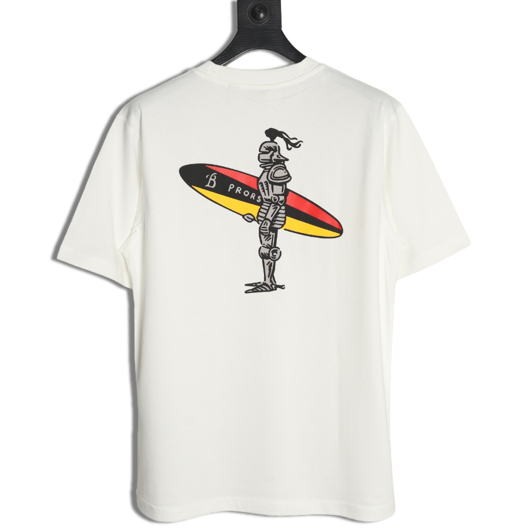 Burberry War Horse Surf Skate Print Short Sleeve T-Shirt