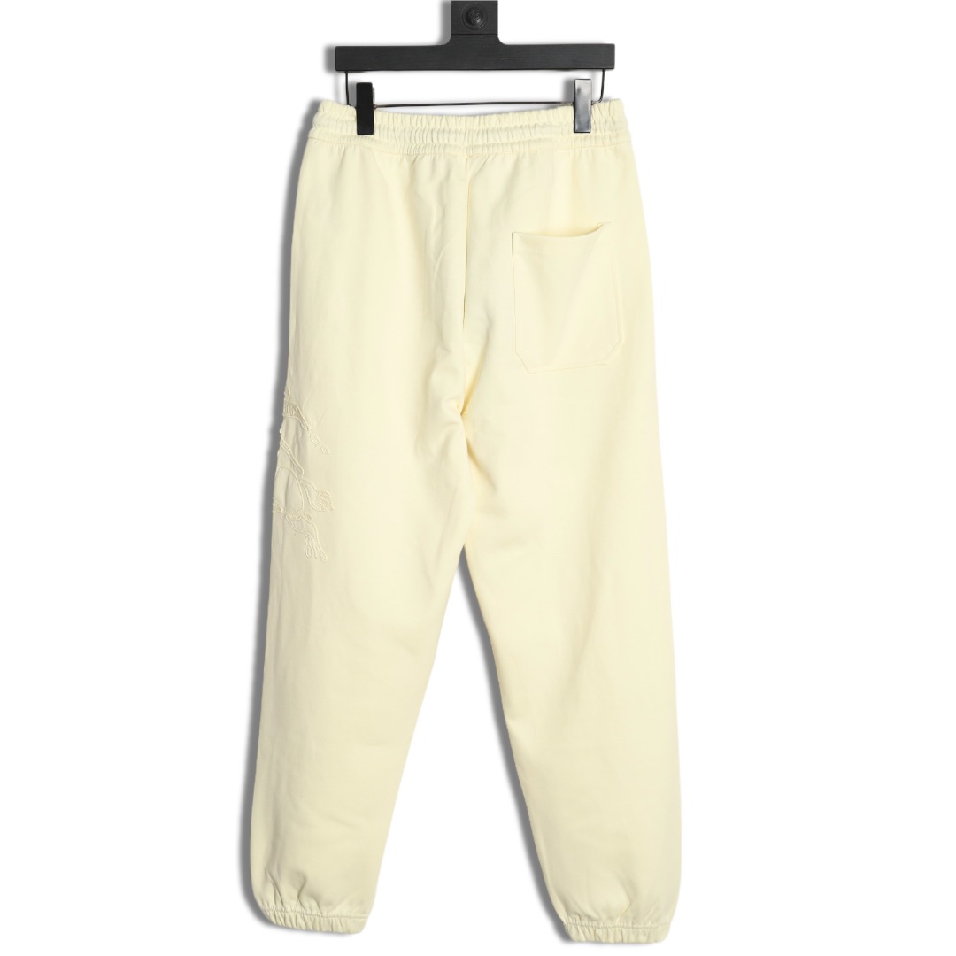 Burberry 3D embroidered logo sports casual sweatpants
