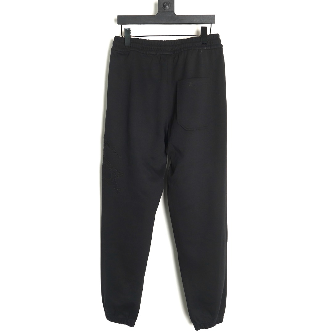 Burberry 3D embroidered logo sports casual sweatpants TSK2