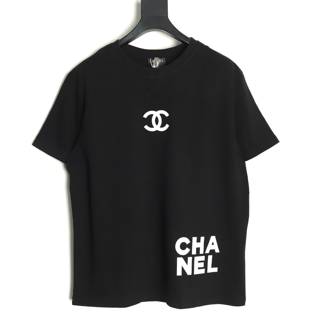 Chanel chest press rubber short sleeve T-shirt TSK1