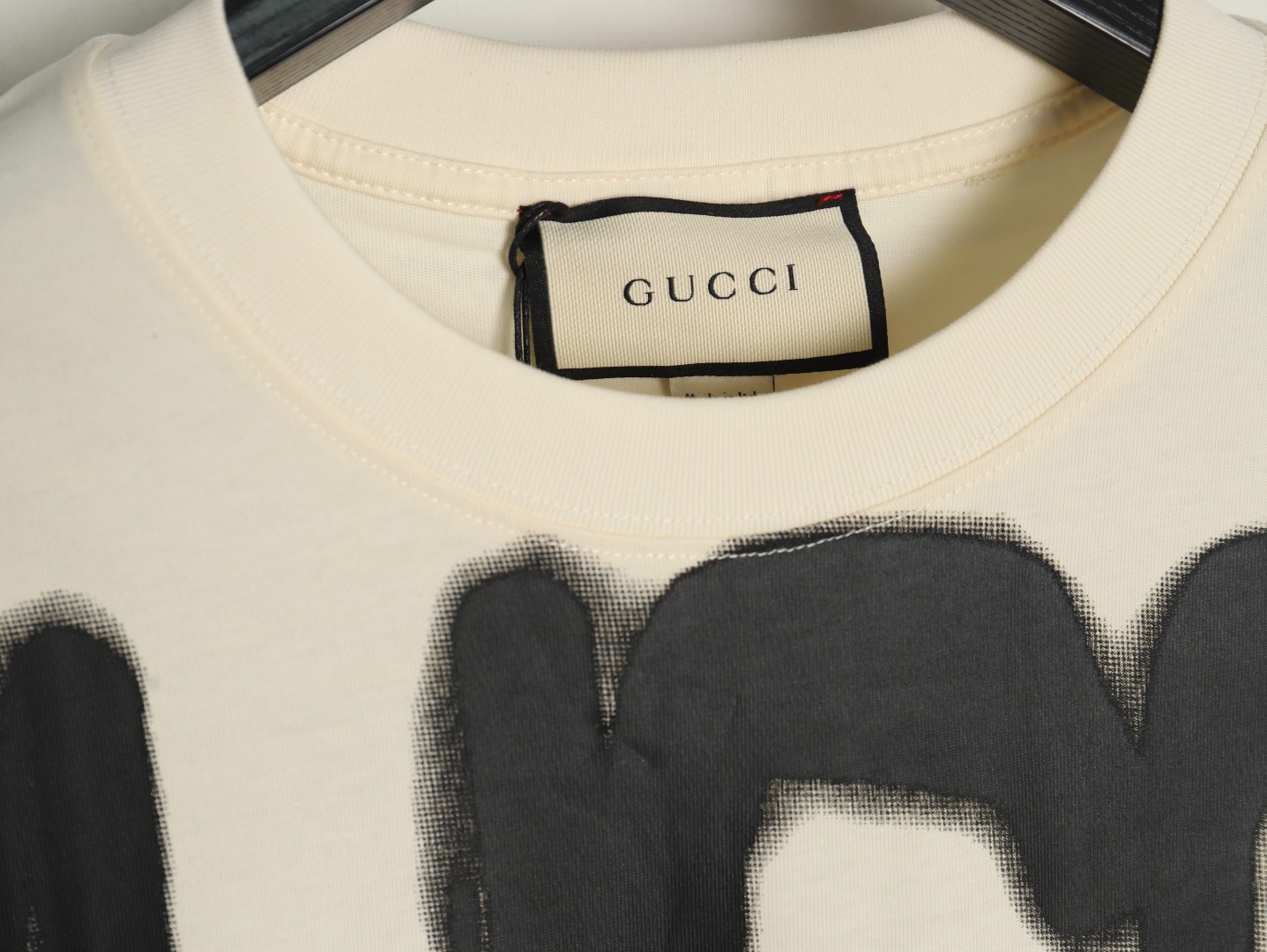 Gucci & Balenciaga joint graffiti letter print short-sleeve