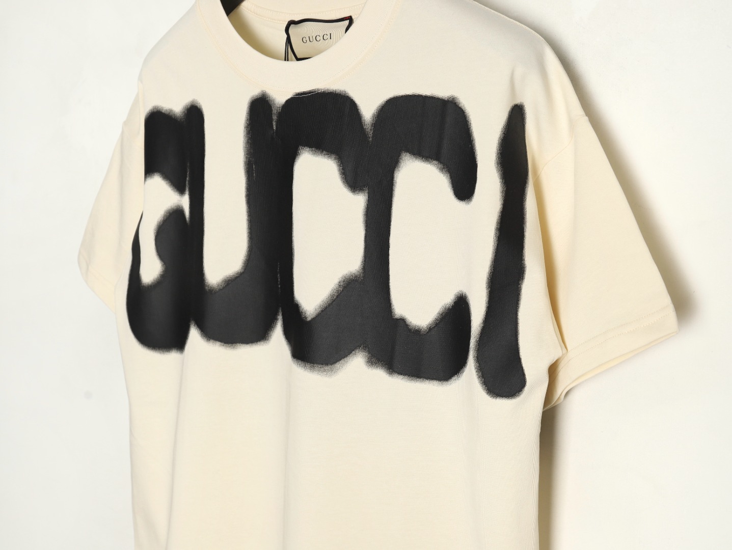 Gucci & Balenciaga joint graffiti letter print short-sleeve