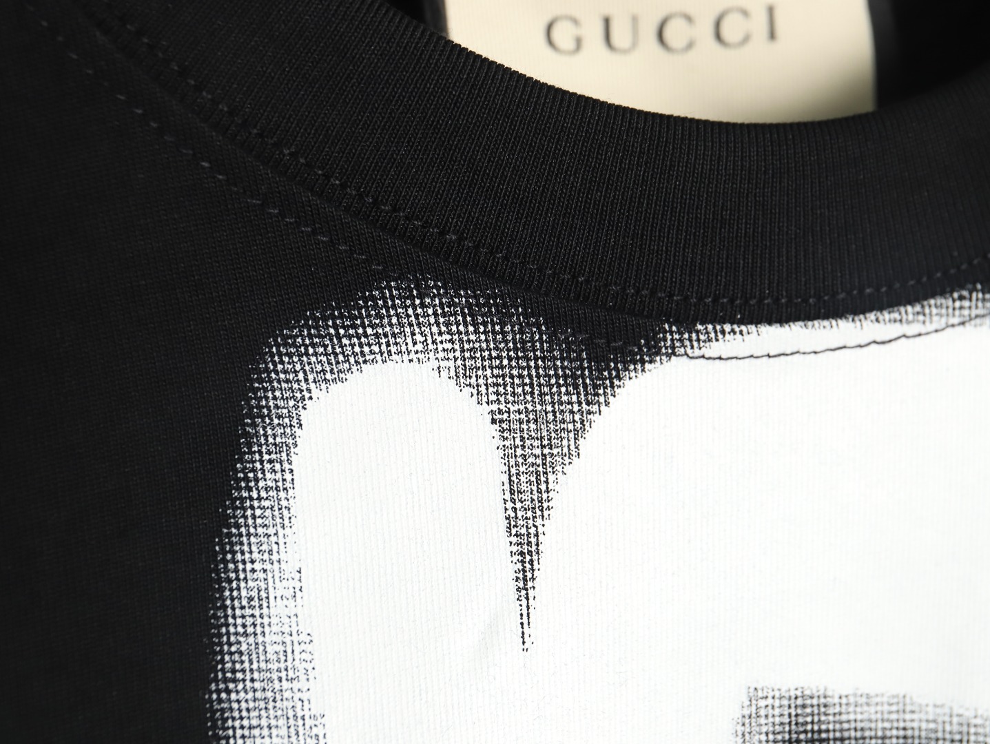 Gucci & Balenciaga joint graffiti letter print short-sleeve TSK1