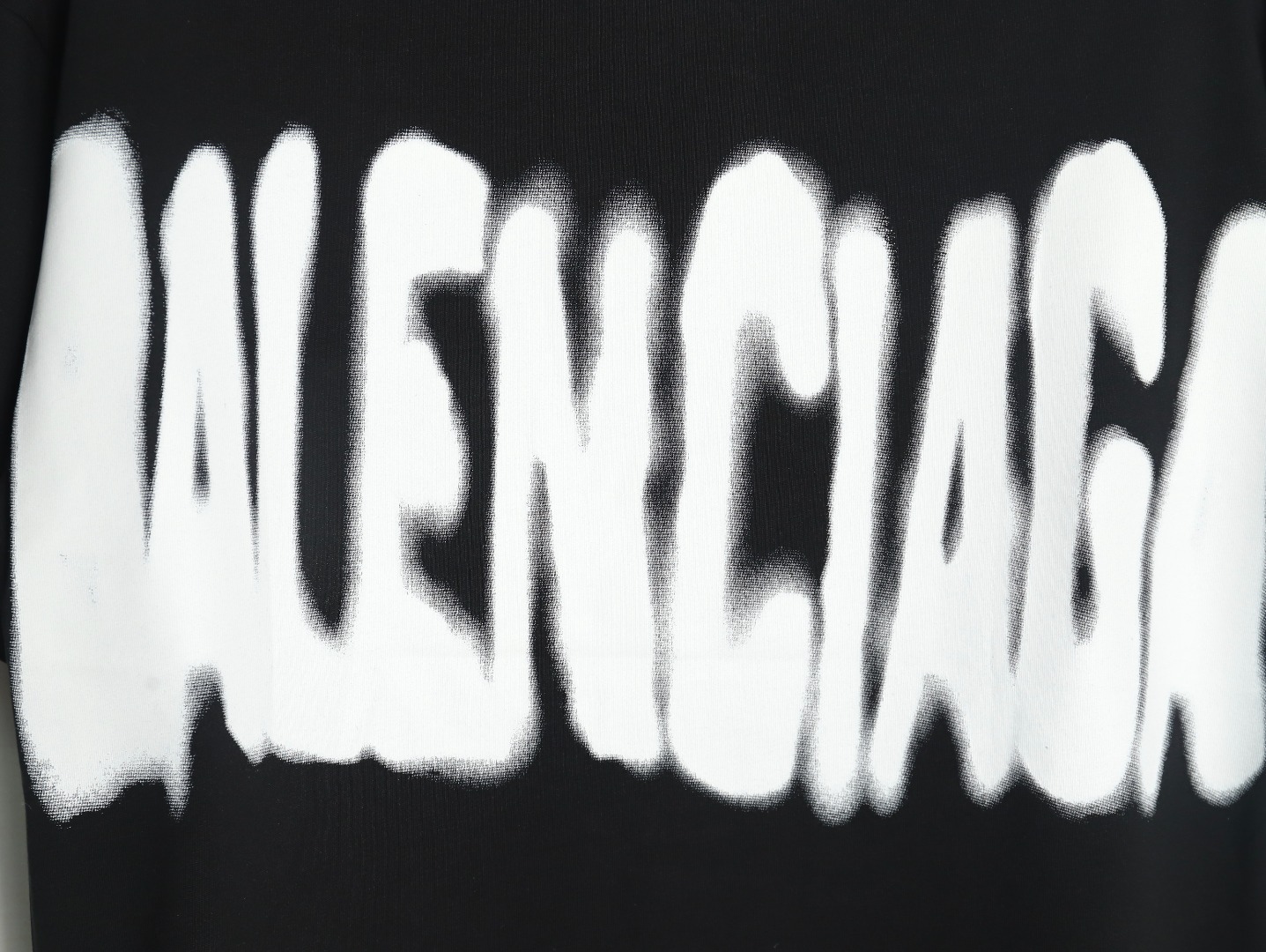 Gucci & Balenciaga joint graffiti letter print short-sleeve TSK1