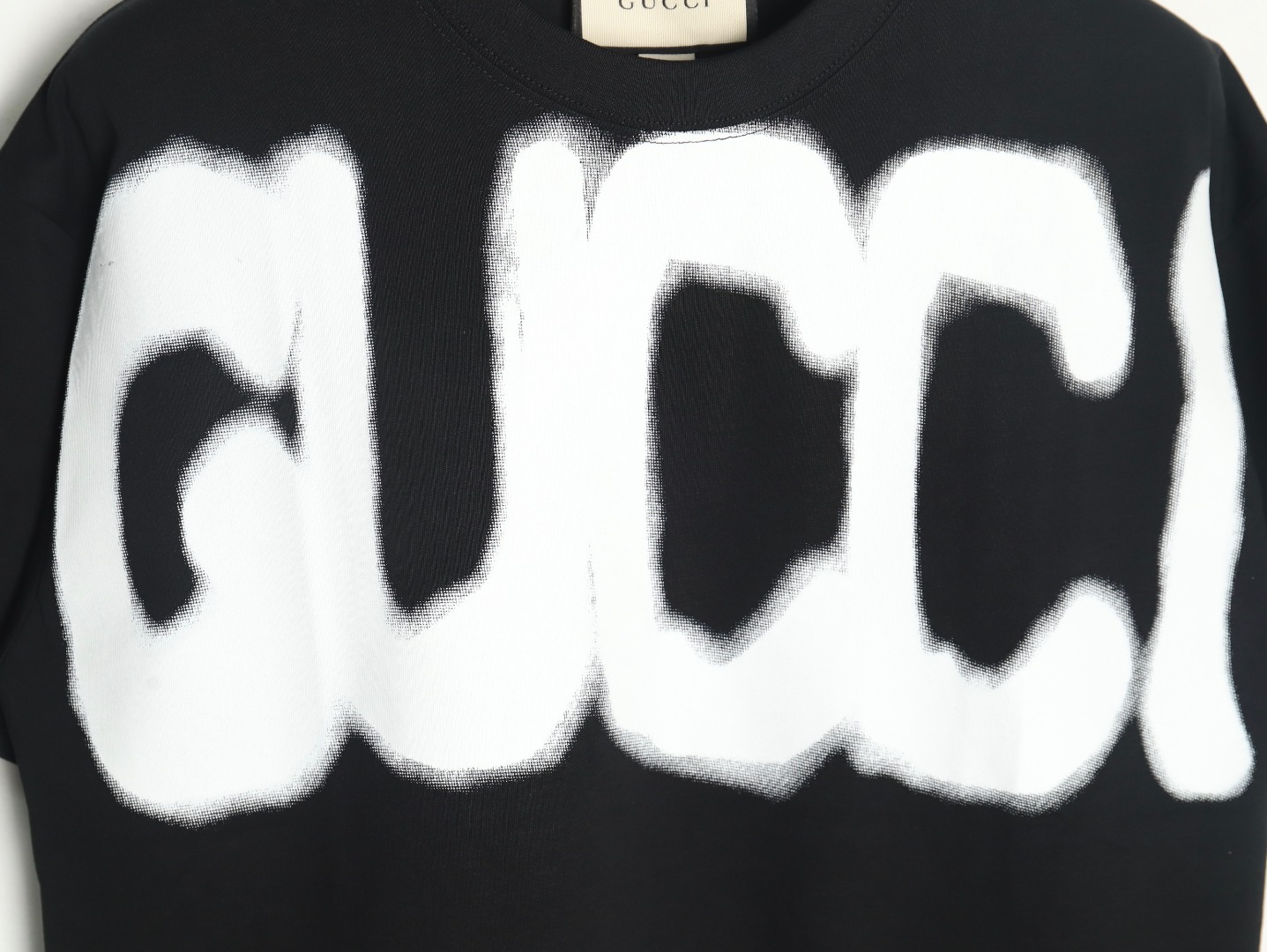 Gucci & Balenciaga joint graffiti letter print short-sleeve TSK1