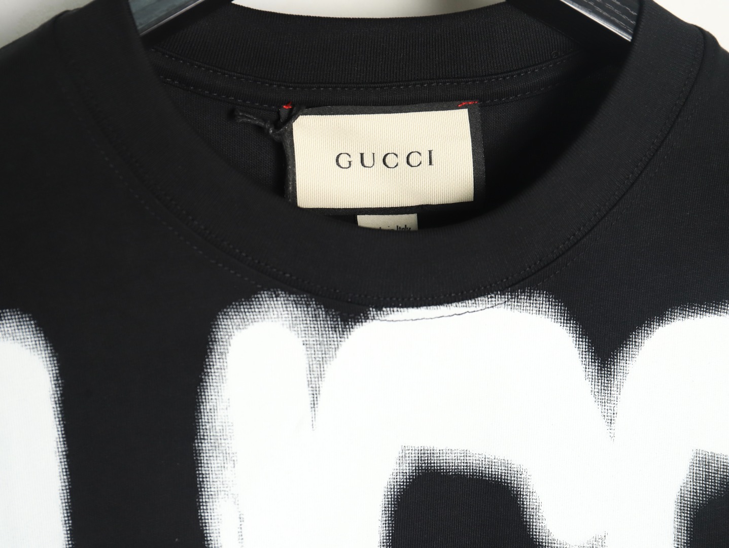 Gucci & Balenciaga joint graffiti letter print short-sleeve TSK1