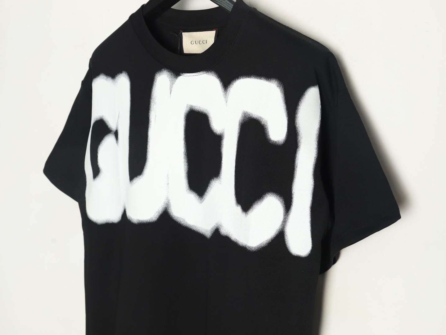 Gucci & Balenciaga joint graffiti letter print short-sleeve TSK1