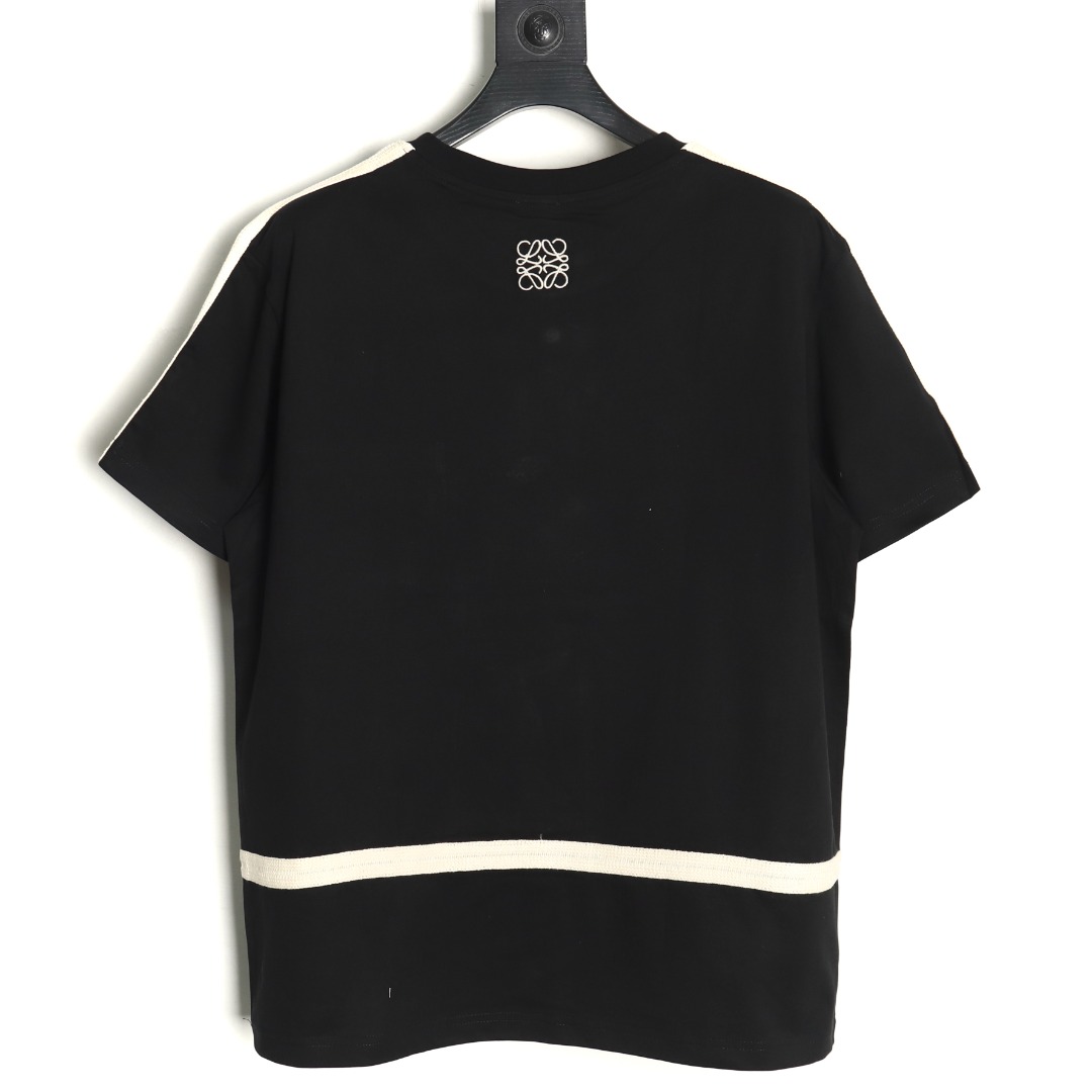 Loewe Colorblock Braided Ribbon Crew Neck T-shirt TSK1