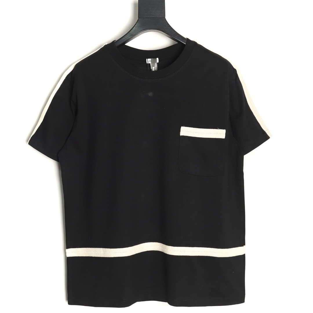 Loewe Colorblock Braided Ribbon Crew Neck T-shirt TSK1