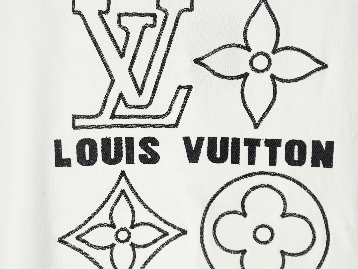 Louis Vuitton embroidered monogram logo short sleeves
