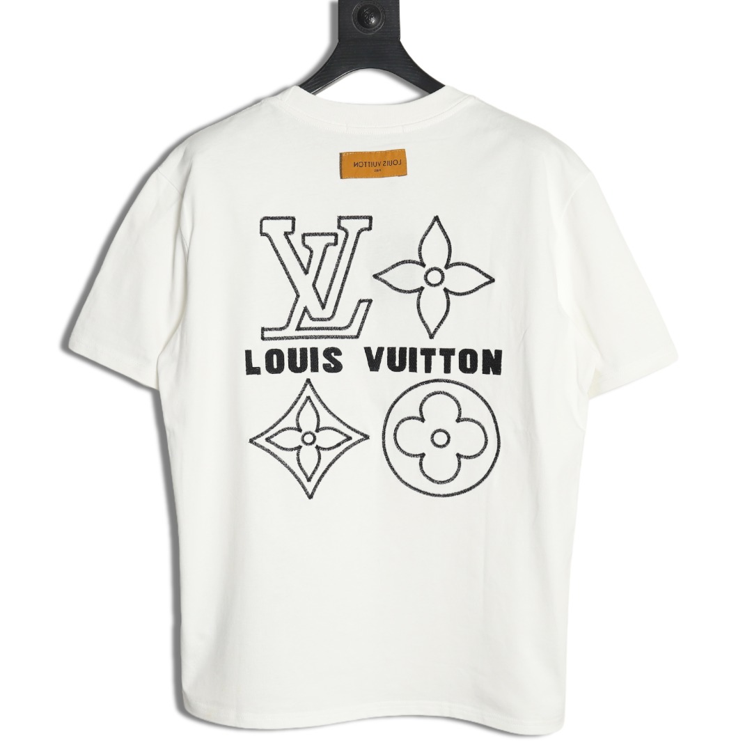 Louis Vuitton embroidered monogram logo short sleeves