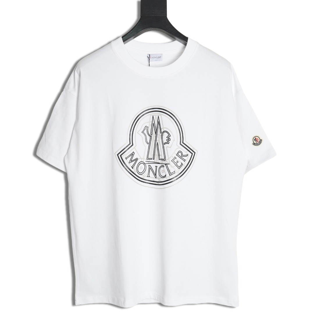 Moncler overlapping logo print short sleeves