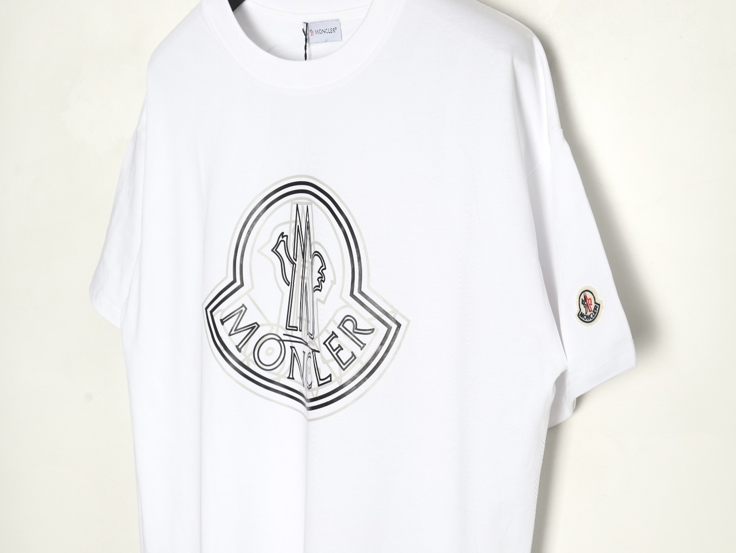 Moncler overlapping logo print short sleeves