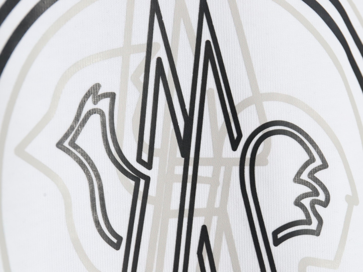Moncler overlapping logo print short sleeves