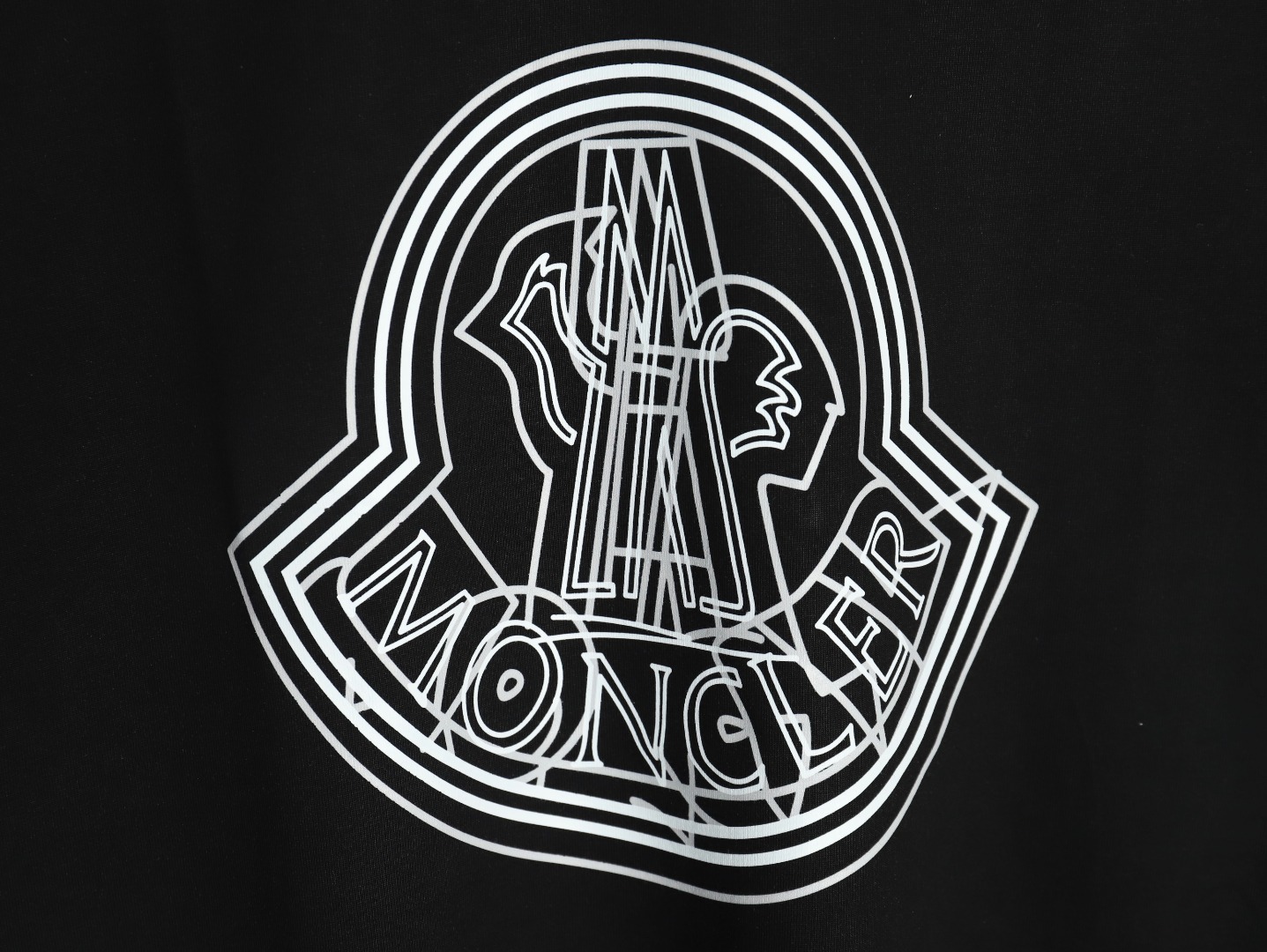 Moncler overlapping logo print short sleeves TSK1