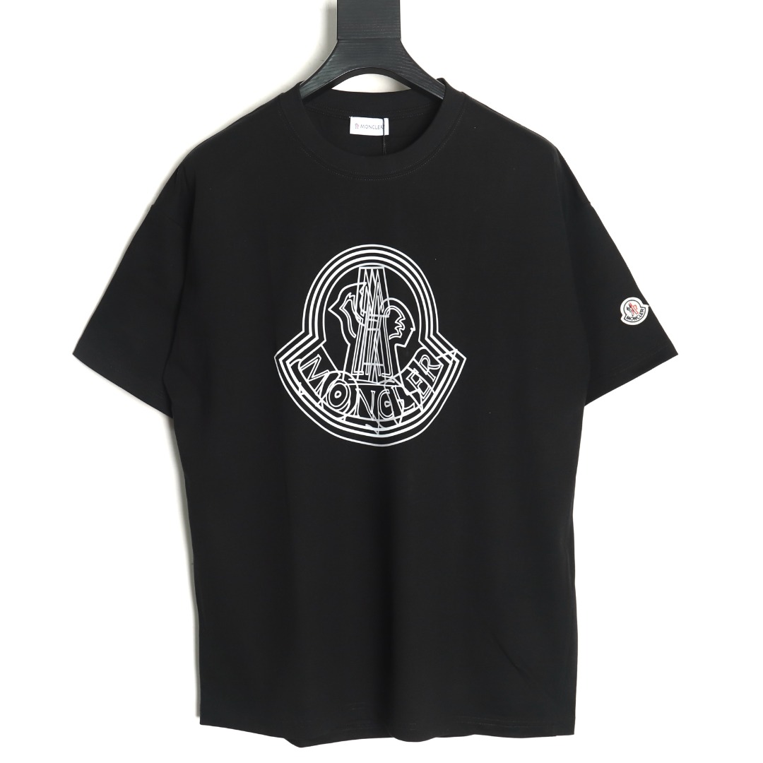 Moncler overlapping logo print short sleeves TSK1