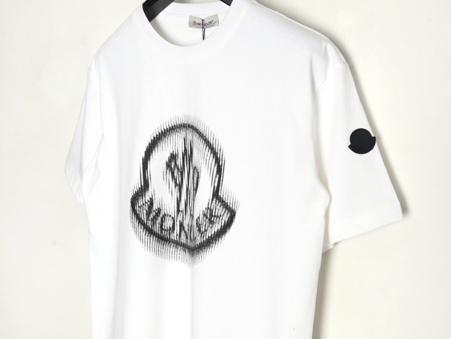 Moncler pixel blurred logo print short sleeves