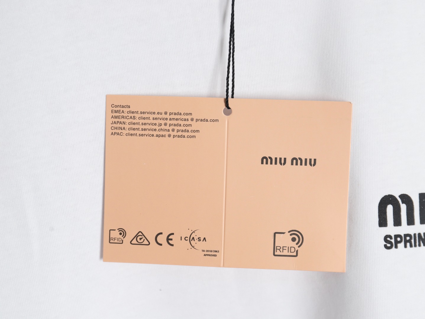 Miu Miu letter logo short sleeve T-shirt