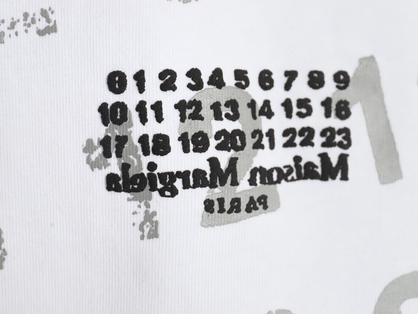 Maison Margiela digital painting mottled graffiti round neck short-sleeved T-shirt