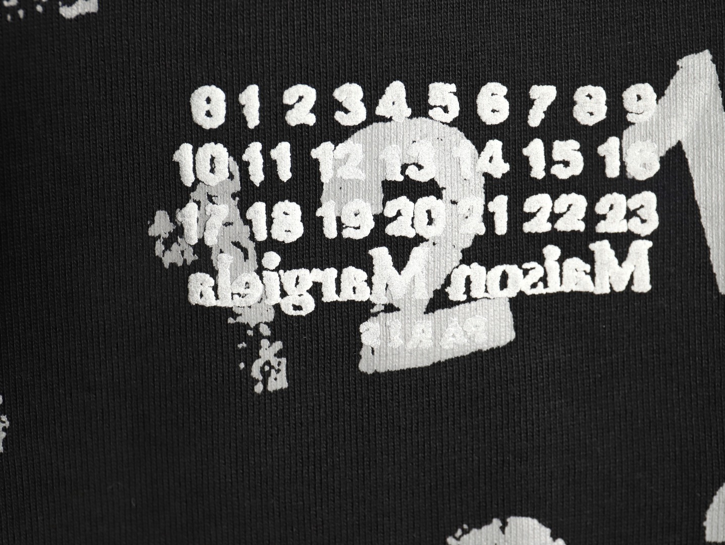 Maison Margiela digital painting mottled graffiti round neck short-sleeved T-shirt TSK1