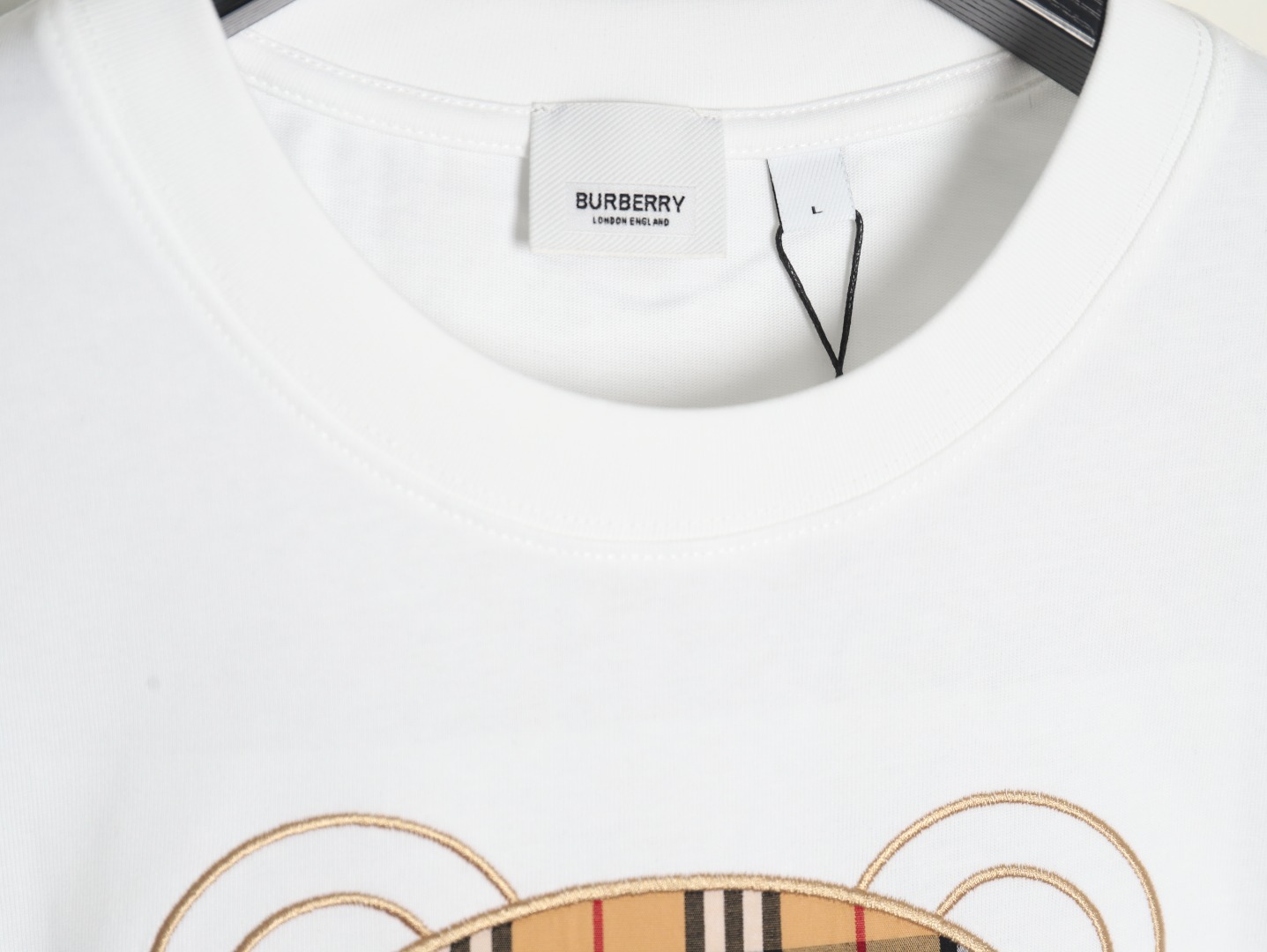 Burberry bear embroidered chest T-shirt