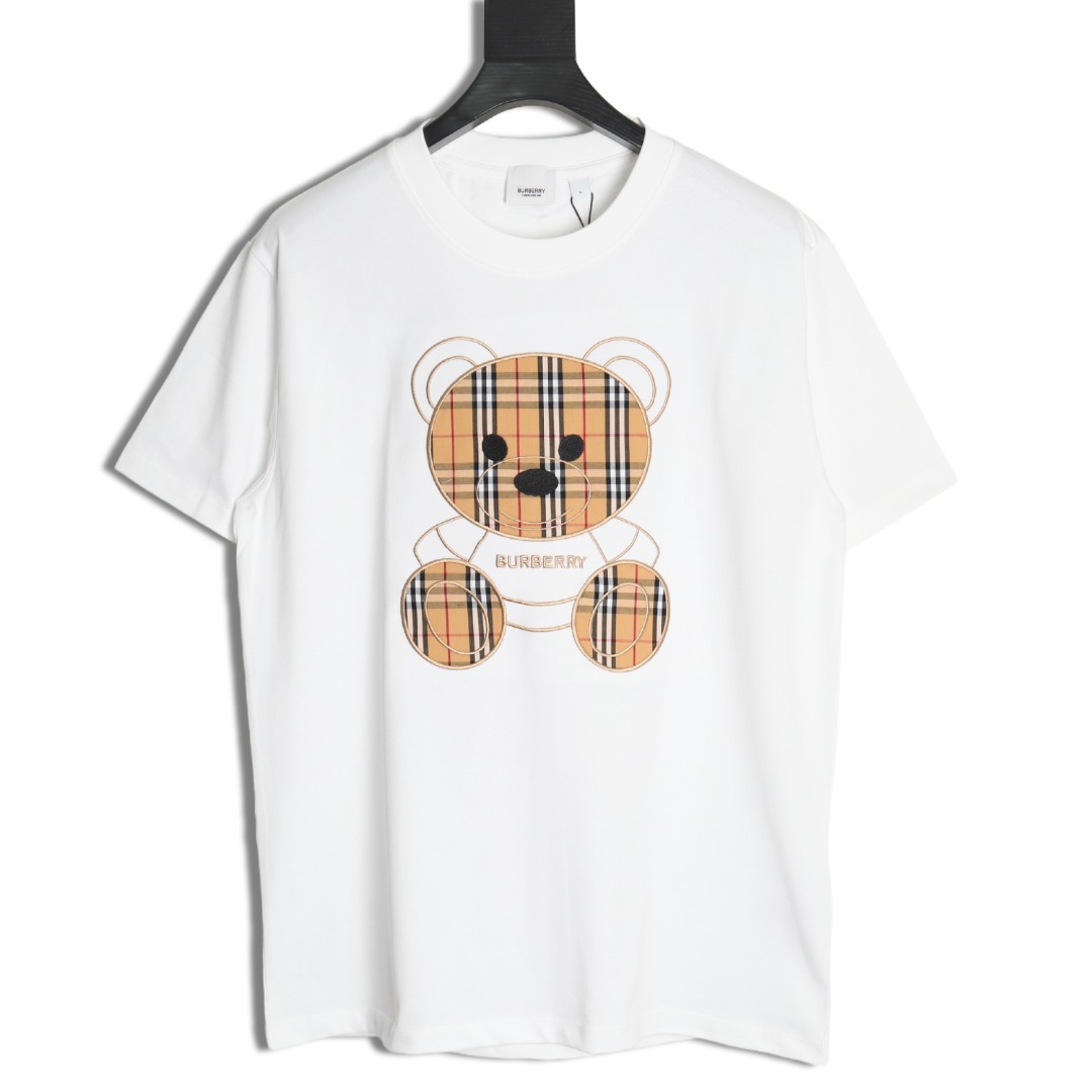 Burberry bear embroidered chest T-shirt