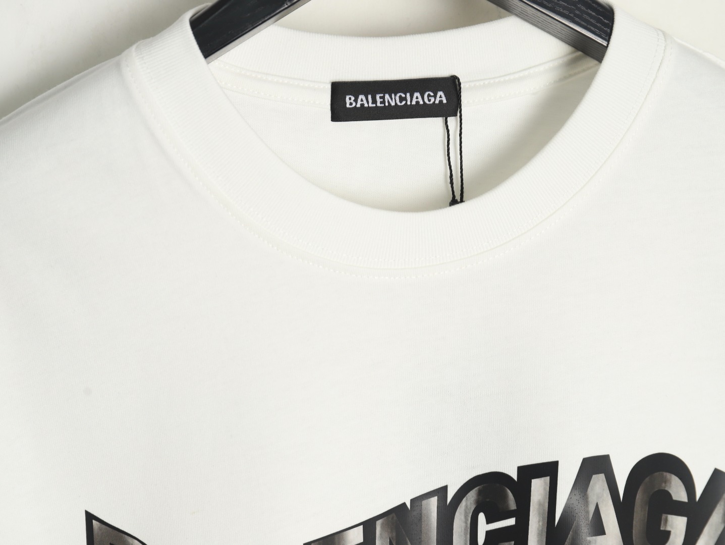 Balenciaga Twisted Letters Short Sleeve T-Shirt