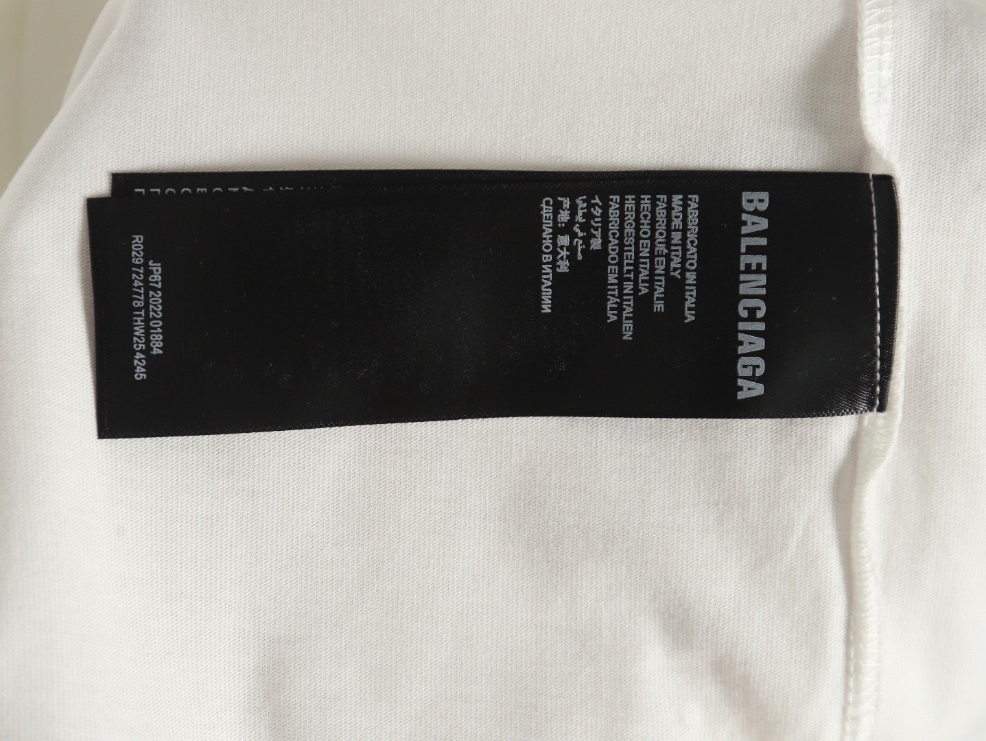 Balenciaga Hand-painted graffiti print washed short-sleeves