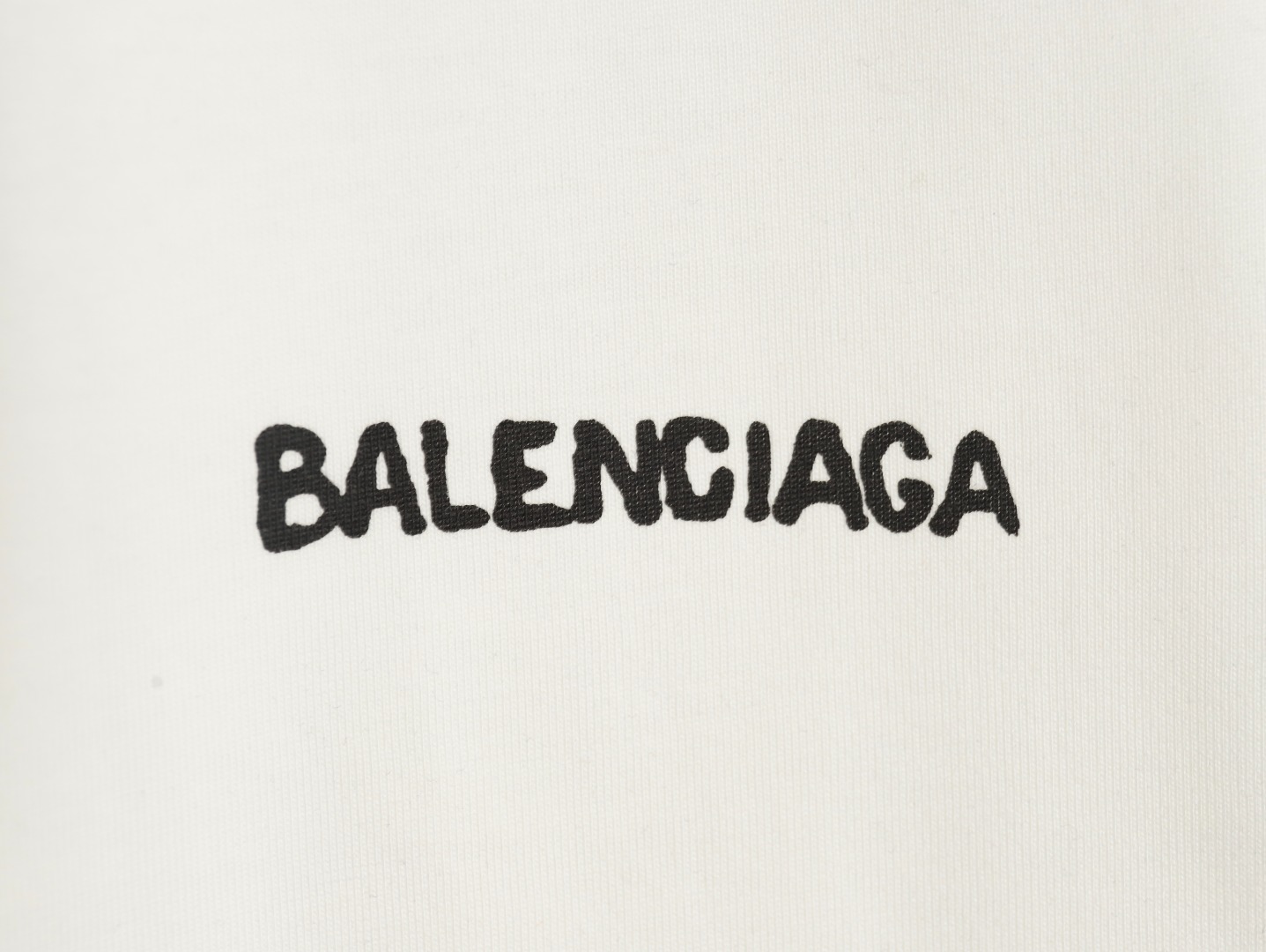 Balenciaga Hand-painted graffiti print washed short-sleeves