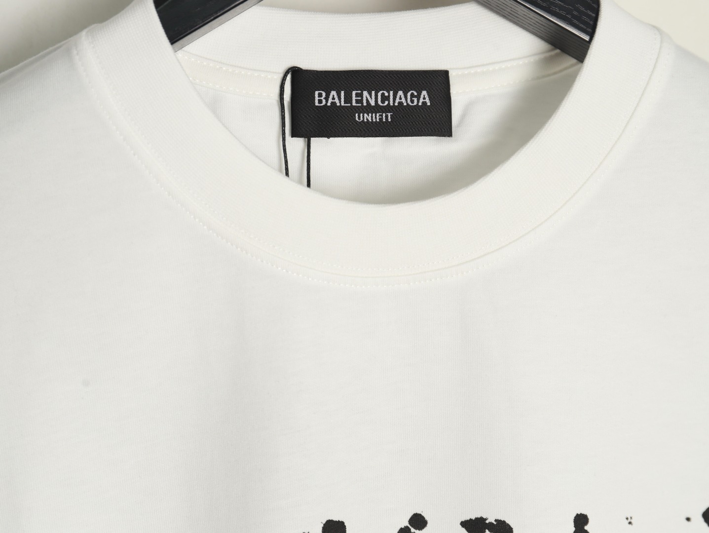 Balenciaga Hand-painted graffiti print washed short-sleeves