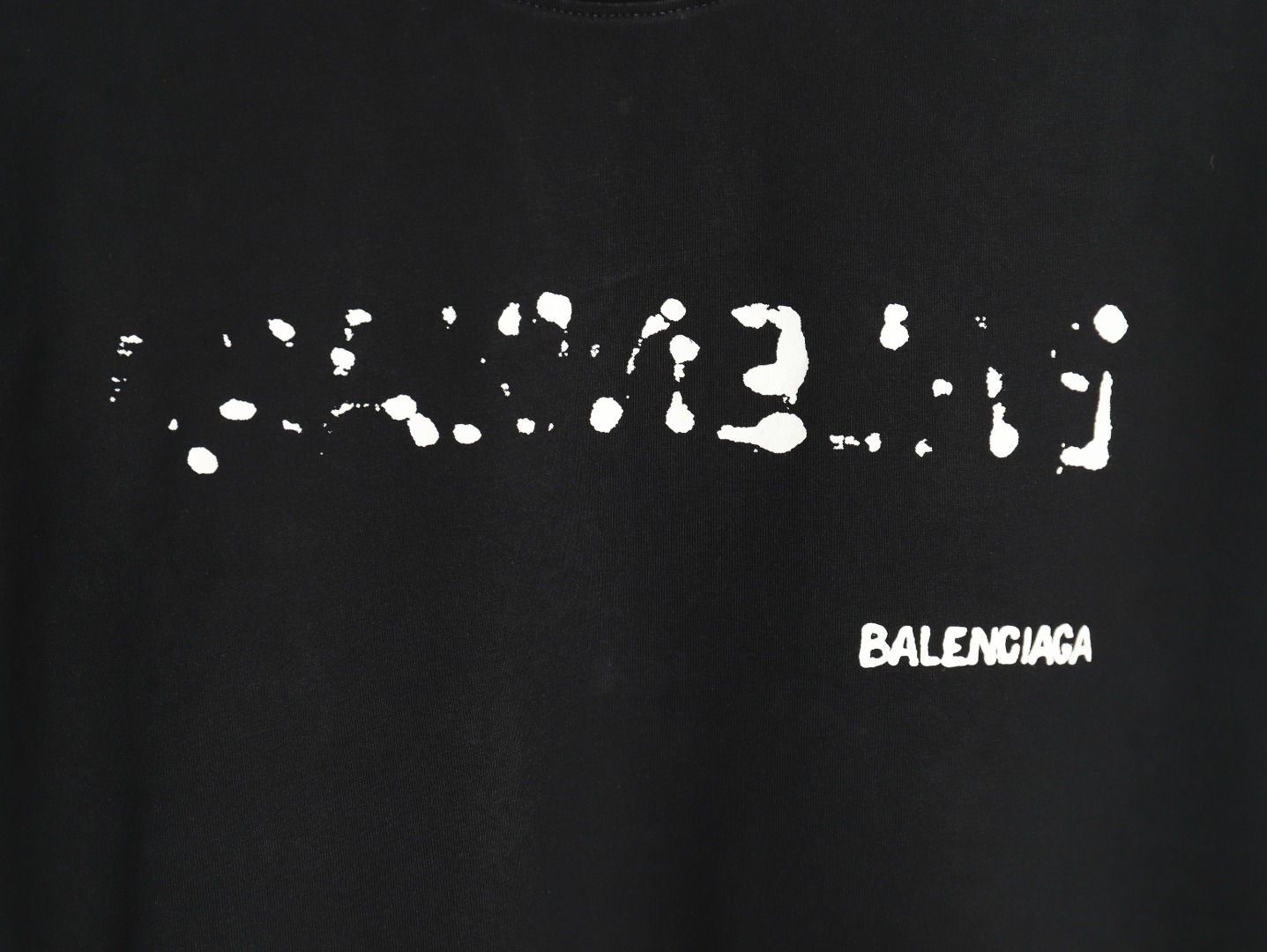 Balenciaga Hand-painted graffiti print washed short-sleeves TSK1