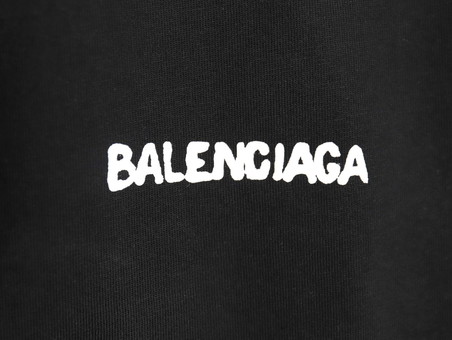 Balenciaga Hand-painted graffiti print washed short-sleeves TSK1