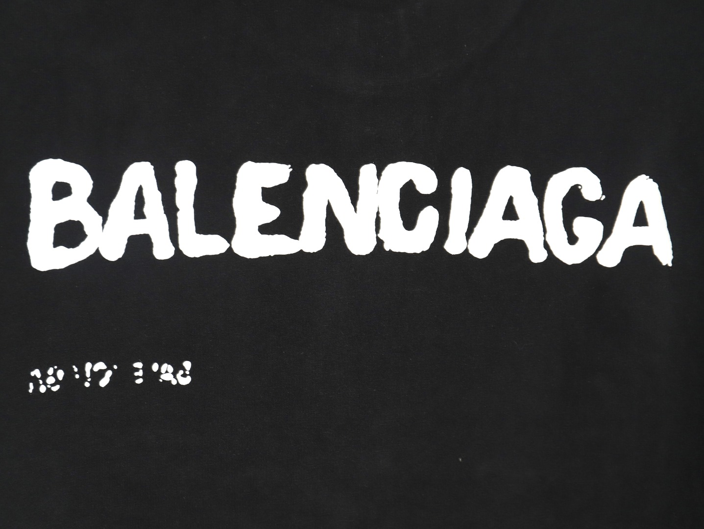 Balenciaga Hand-painted graffiti print washed short-sleeves TSK1