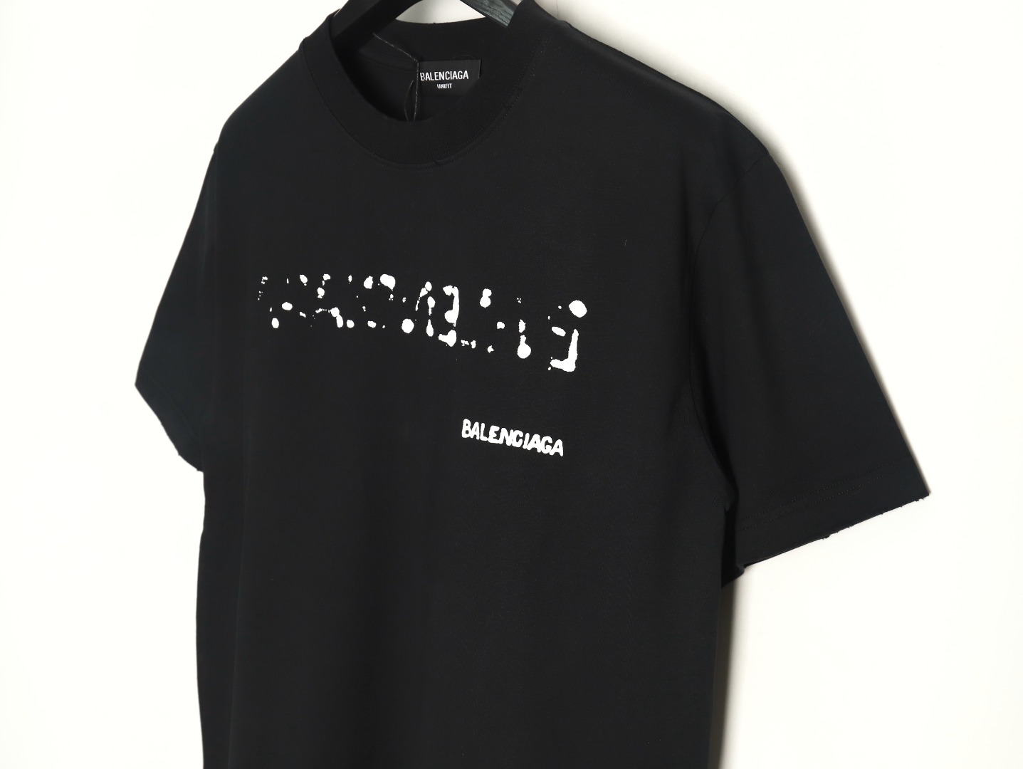 Balenciaga Hand-painted graffiti print washed short-sleeves TSK1