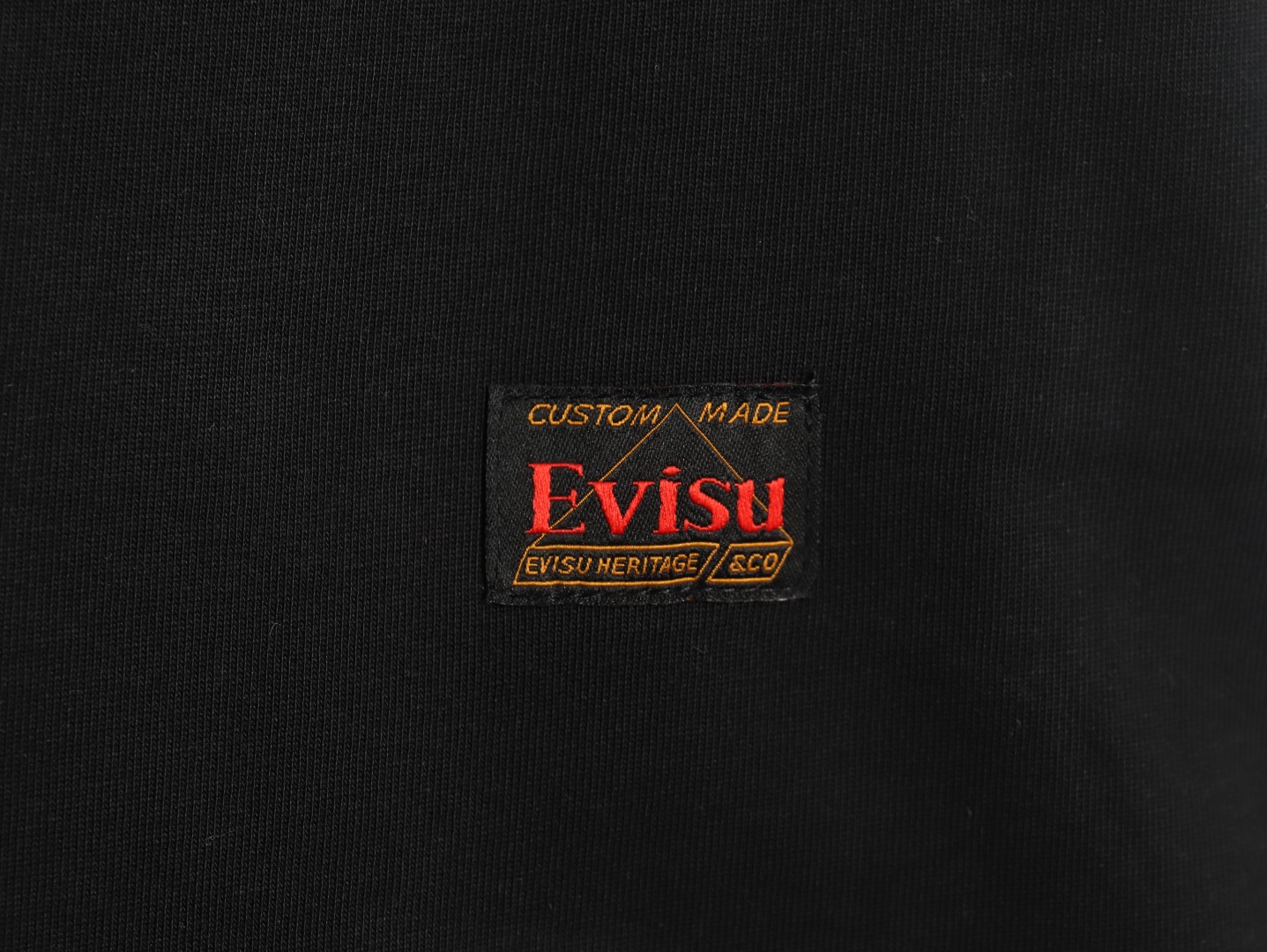 Evisu brocade seagull embroidered short sleeves