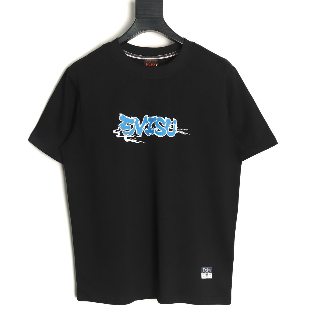 Evisu Buddha head large M print short sleeves