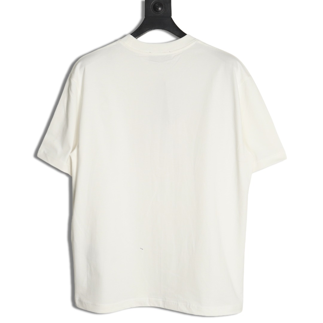 Gucci cursive logo embroidered short sleeves