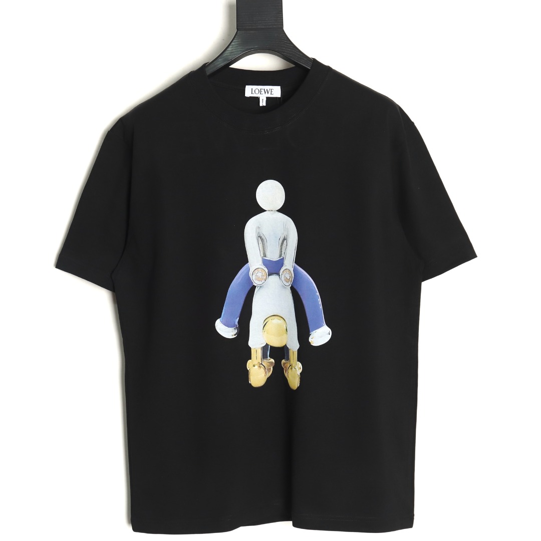 Loewe Wooden Man Printed Embroidered Short Sleeve